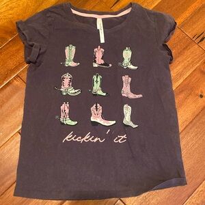 Kickin' it cowgirl boots boutique shirt
